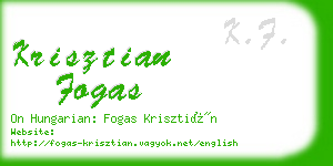 krisztian fogas business card